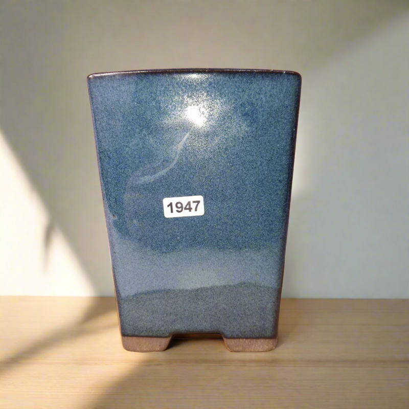 11cm Glazed Bonsai Pot | Cascade | 11cm x 15cm | Blue