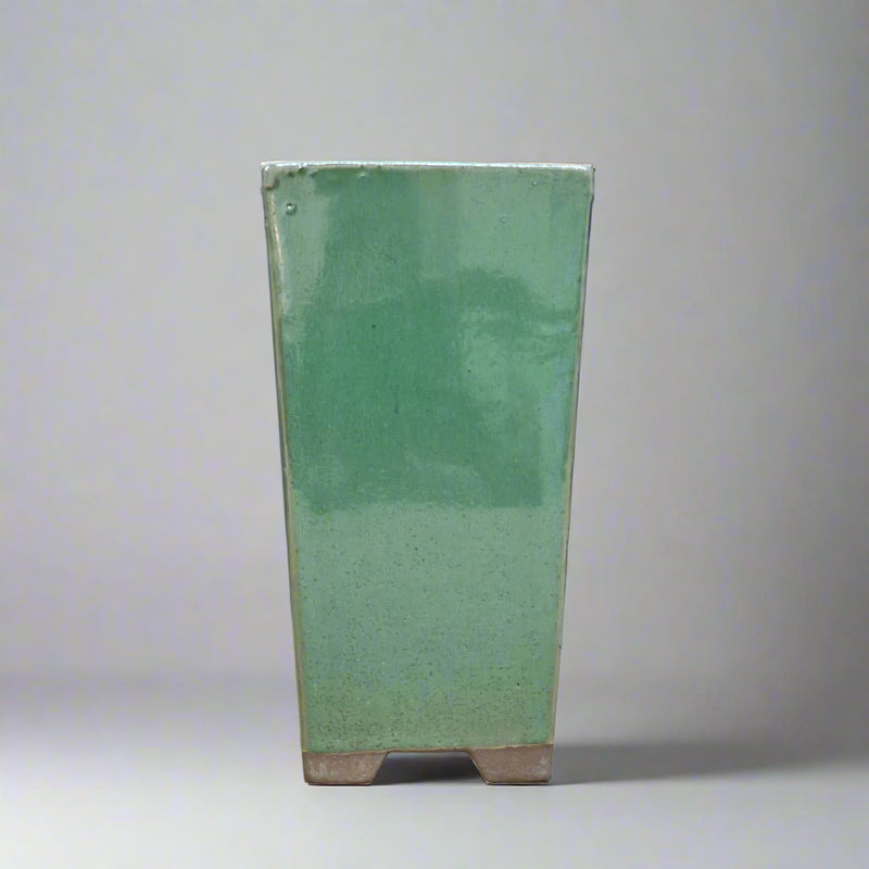 9cm Glazed Bonsai Pot | Cascade | 9cm x 17cm | Sea Green