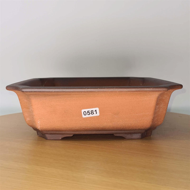 22cm Premium Unglazed Bonsai Pot | Square | 22cm x 22cm x 7cm | Brown - Yorkshire Bonsai