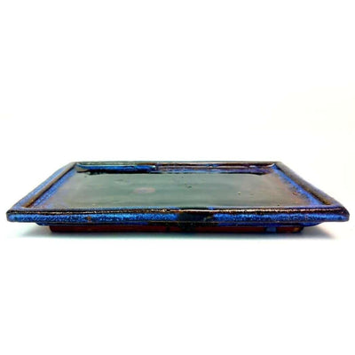 23cm Glazed Bonsai Pot Drip Tray | Rectangle - Yorkshire Bonsai