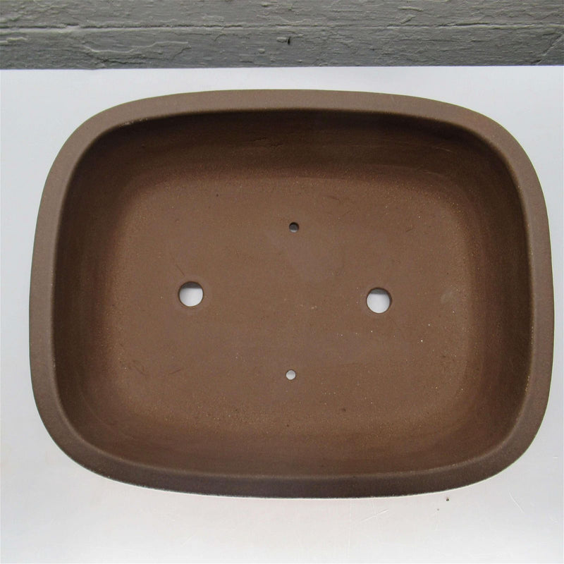 31cm Unglazed Bonsai Pot Oval | 31cm x 25cm x 10cm | Rectangle | Brown - Yorkshire Bonsai