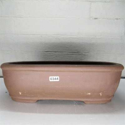 32cm Unglazed Bonsai Pot Oval | 32cm x 25cm x 9cm | Rectangle | Brown - Yorkshire Bonsai