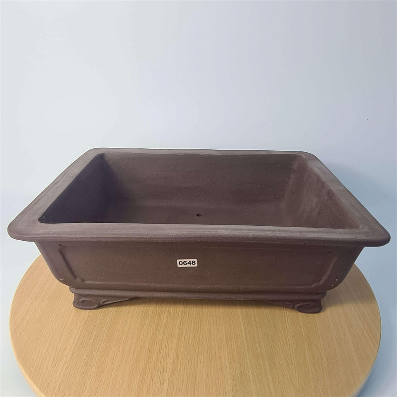 37cm Unglazed Bonsai Pot | Rectangle | 37cm x 28cm x 12cm | Brown - Yorkshire Bonsai