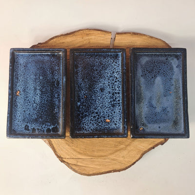CLEARANCE 18cm Glazed Bonsai Pot Drip Tray | Rectangle - Yorkshire Bonsai