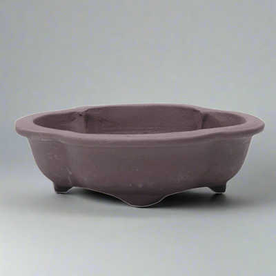 Unglazed Bonsai Pot Floral | 18cm x 15cm x 4cm | YB1122 - Yorkshire Bonsai