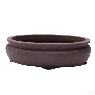 Unglazed Bonsai Pot Oval | 26cm x 20cm x 6cm | YB1130 - Yorkshire Bonsai